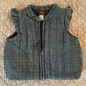 Tea Collection- baby girl chambray denim vest